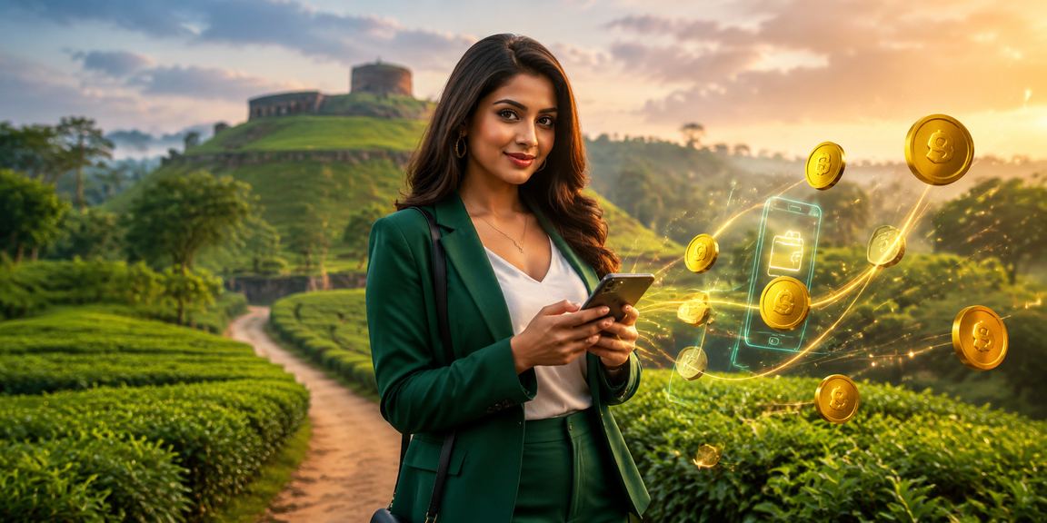 কুমিল্লার মোবাইল থেকে ফুজি ৯ লোগো অ্যাপে নিরাপদ পেমেন্ট প্রক্রিয়া